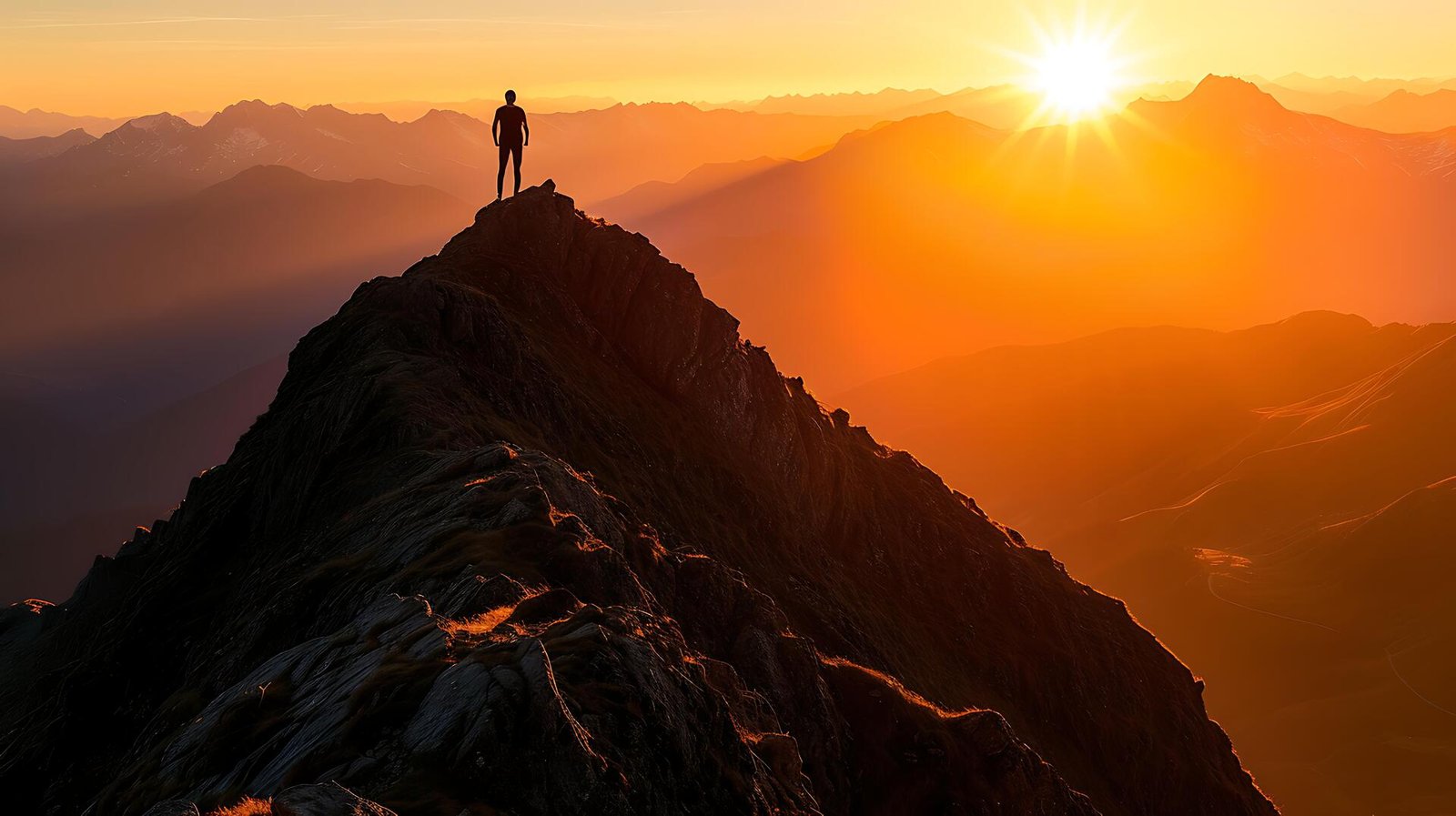 Hiker in the mountains